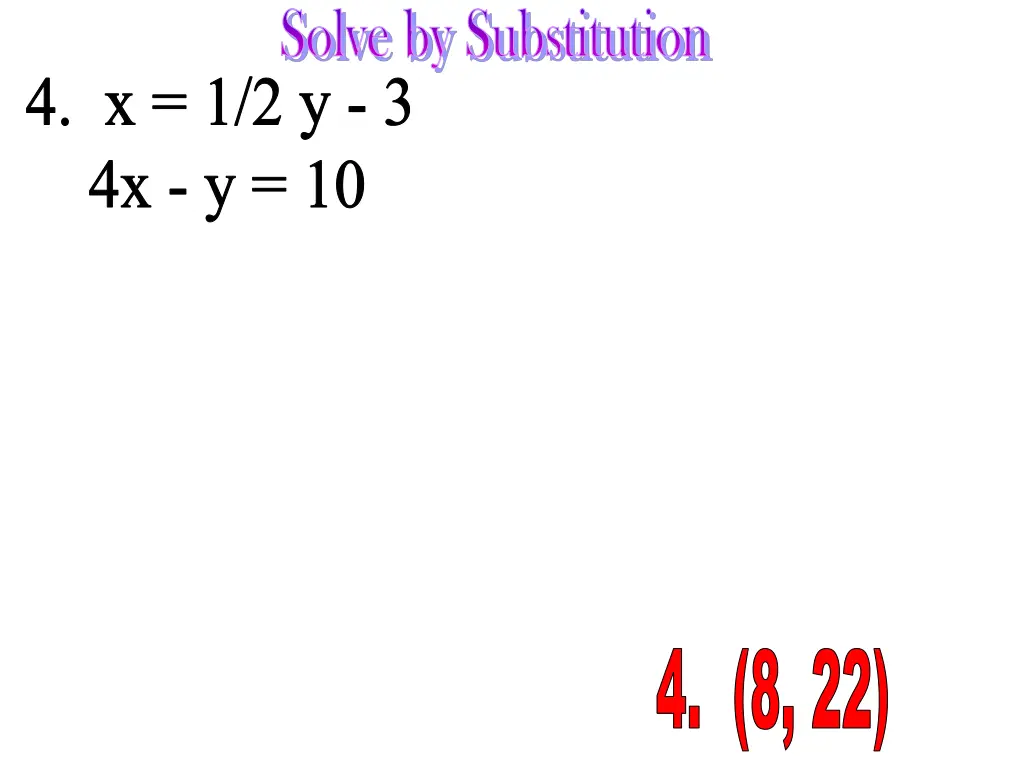 solve by substitution 3