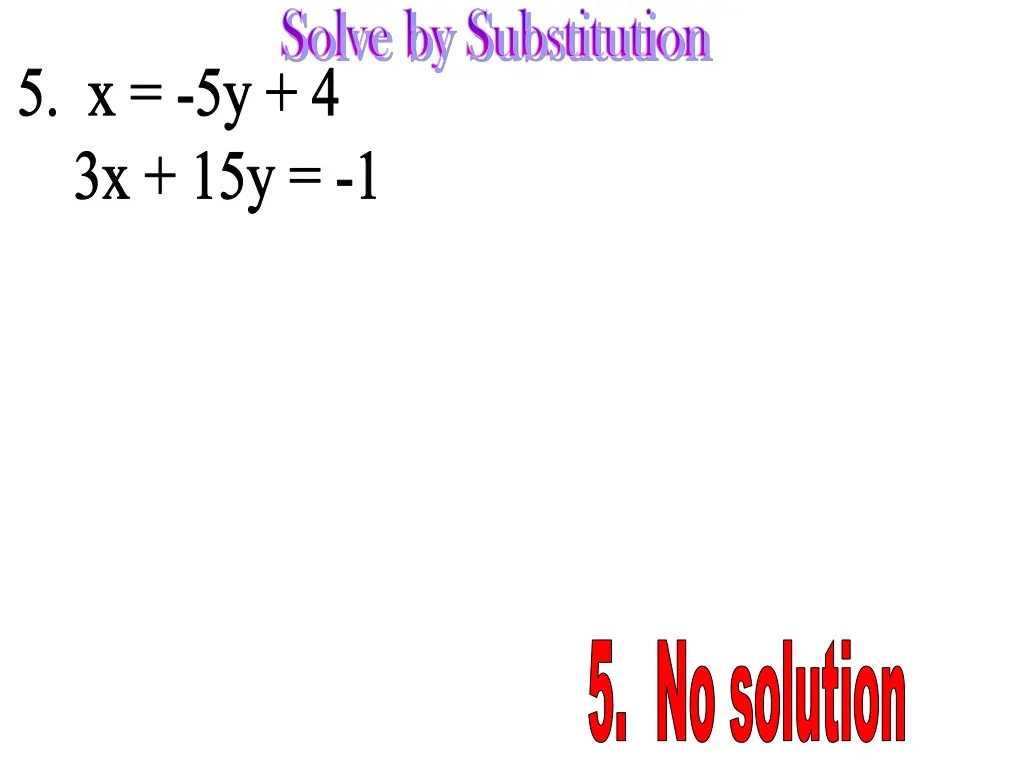 solve by substitution 4