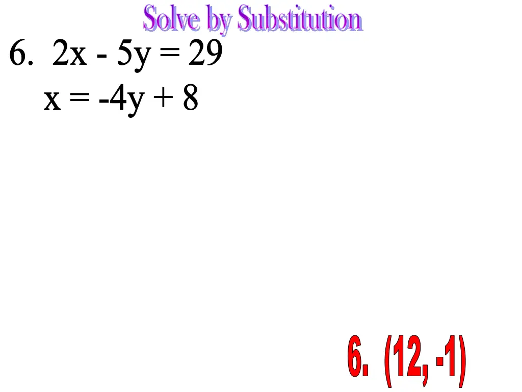 solve by substitution 5