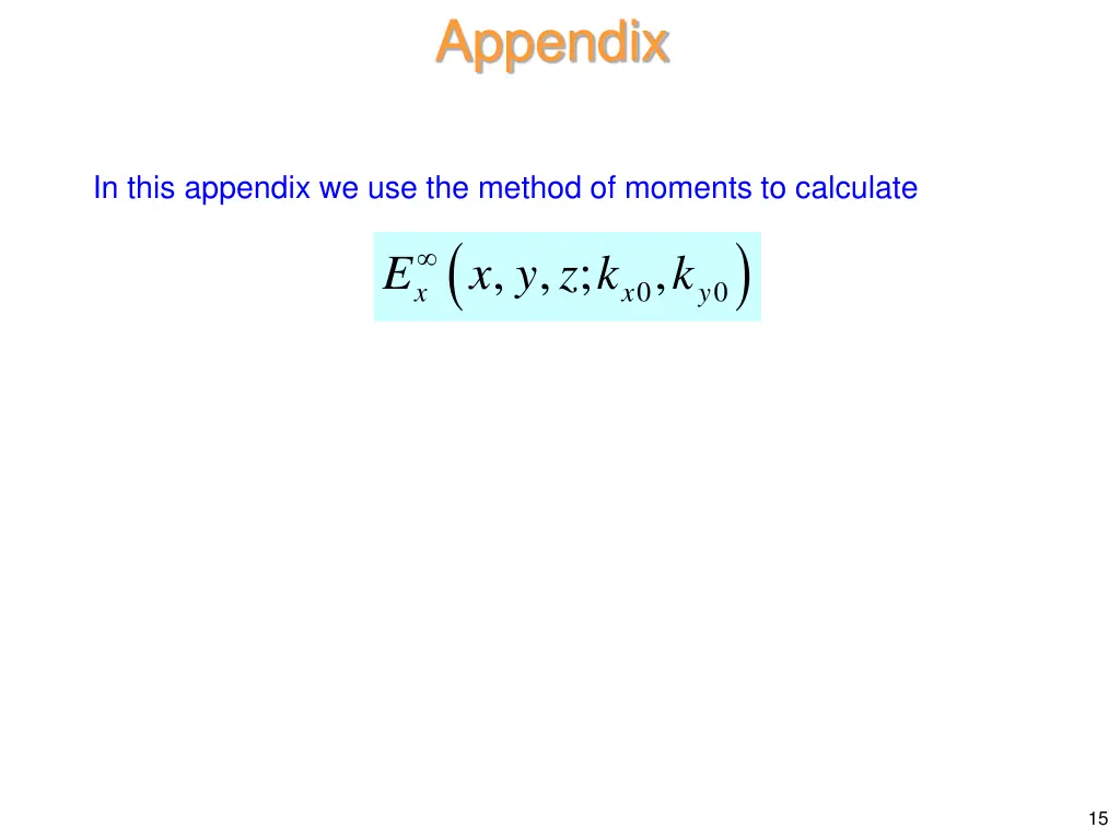 appendix