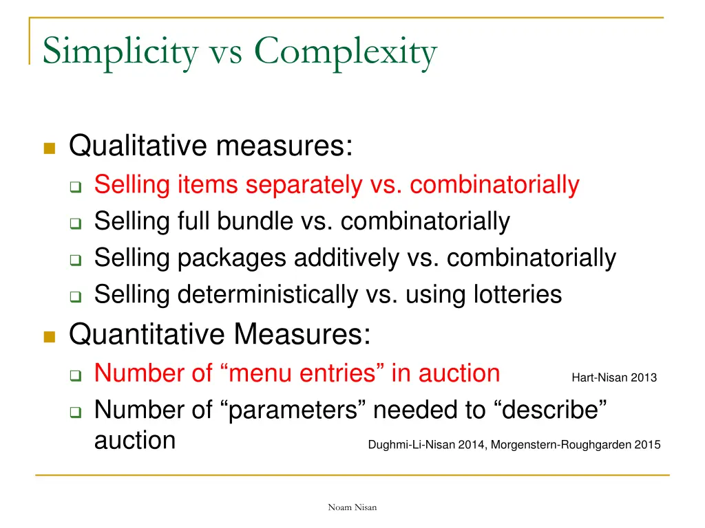 simplicity vs complexity