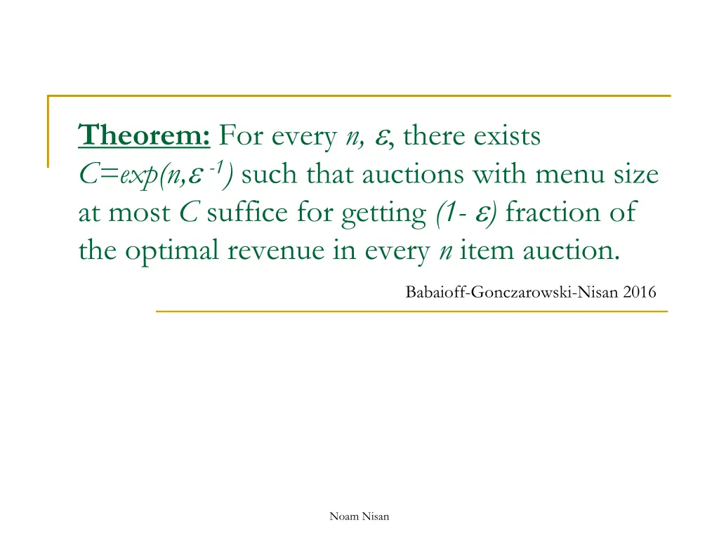 theorem for every n there exists c exp n 1 such