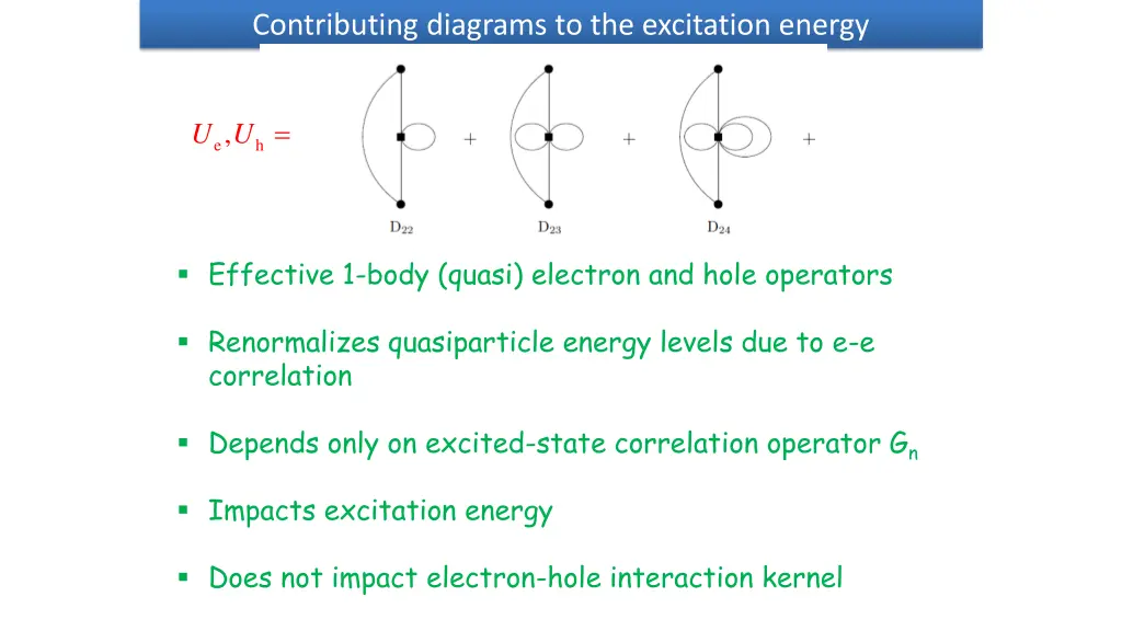 contributing diagrams to the excitation energy 4