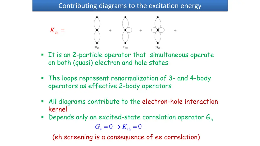 contributing diagrams to the excitation energy 5