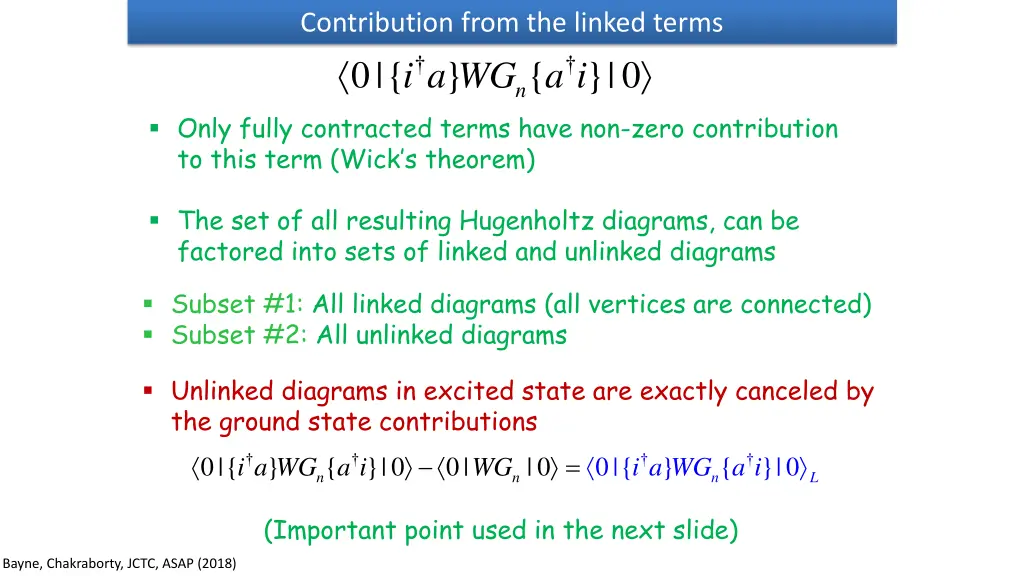 contribution from the linked terms 0 wg a i i a 1