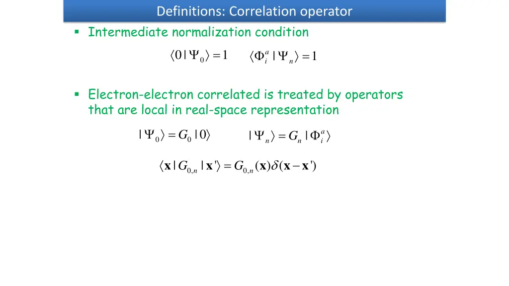 definitions correlation operator intermediate 2