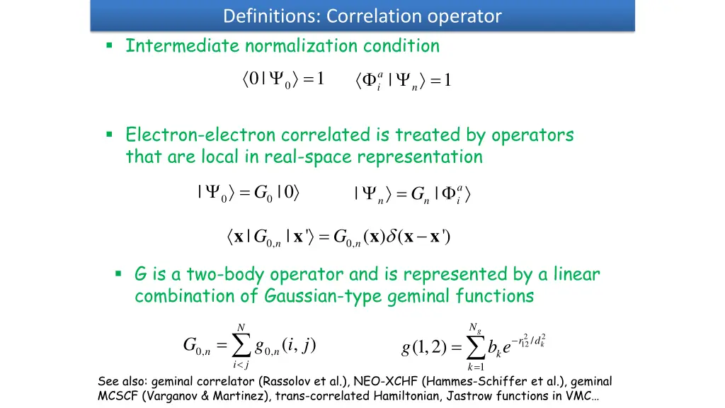 definitions correlation operator intermediate 3