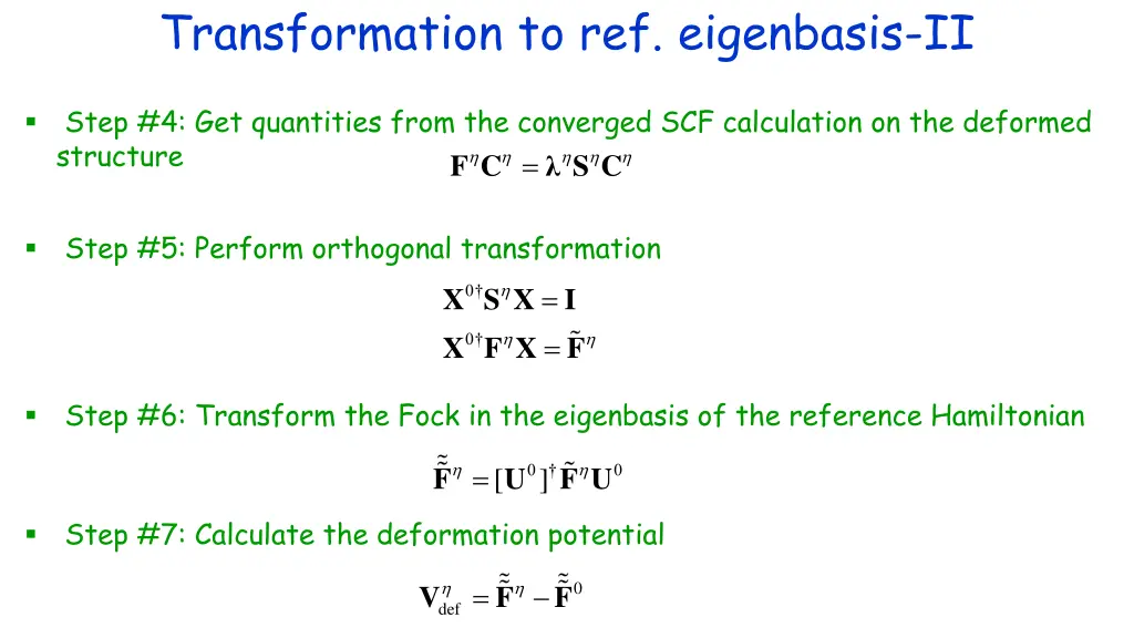 transformation to ref eigenbasis ii