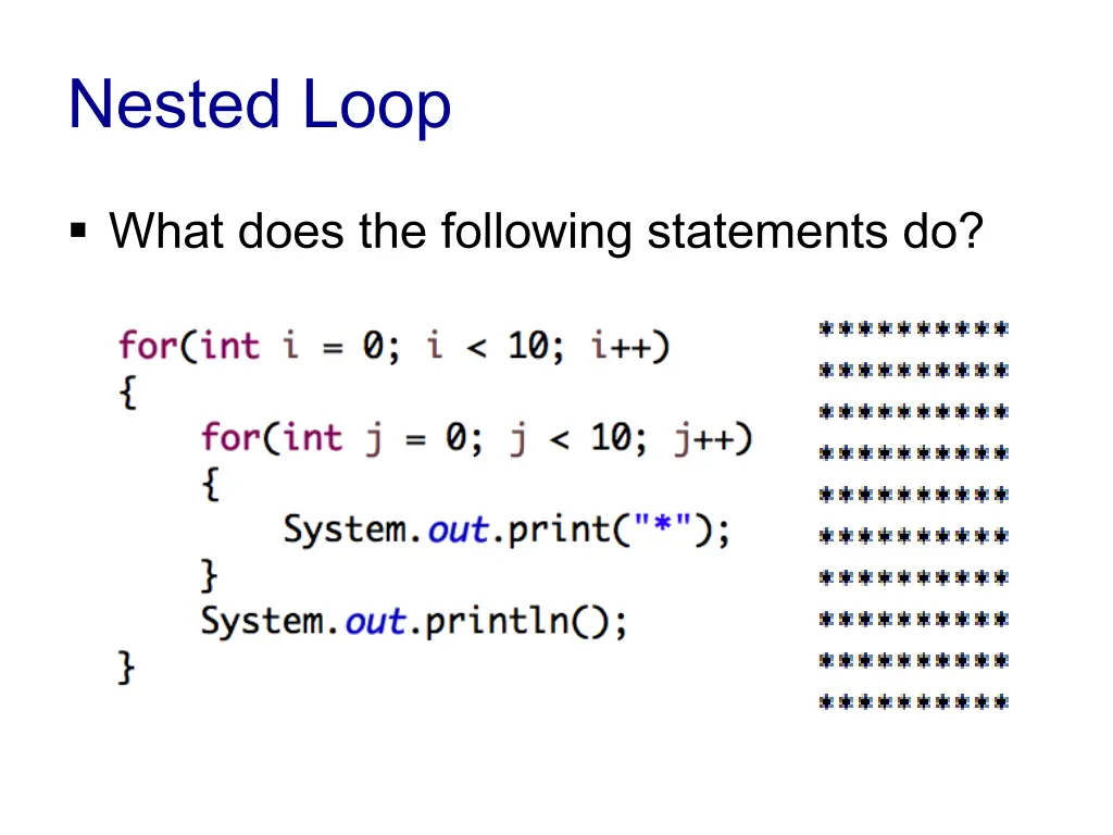 nested loop