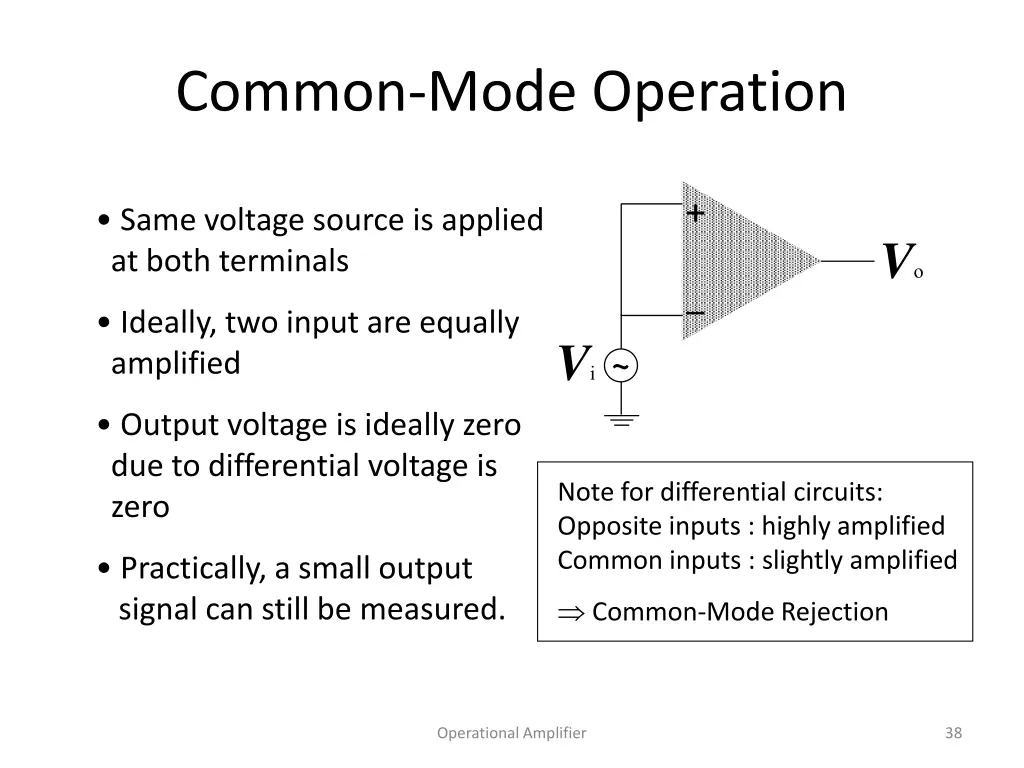 common mode operation