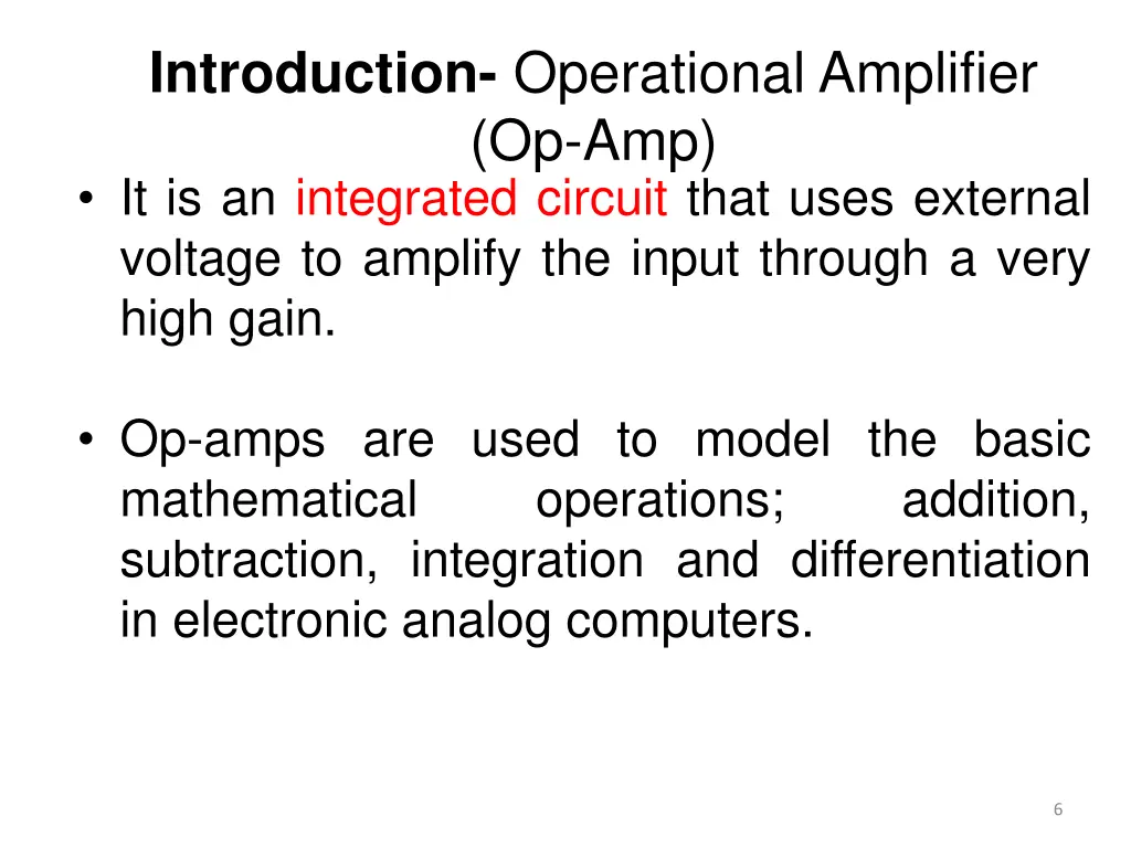 introduction operational amplifier