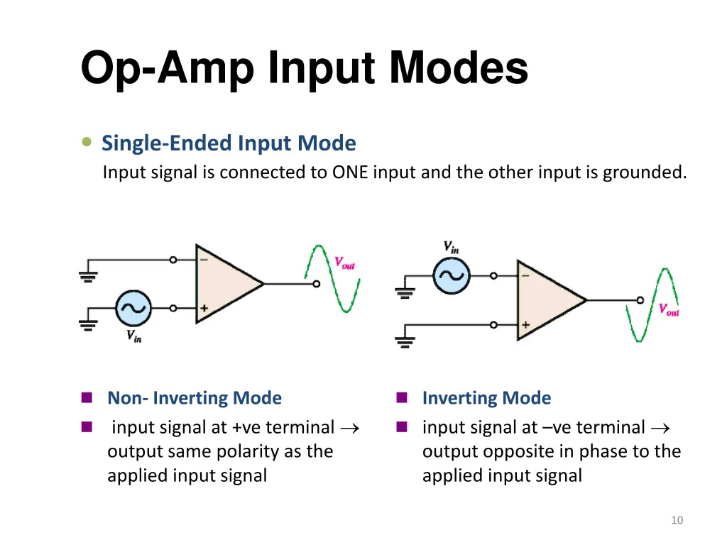 op amp input modes