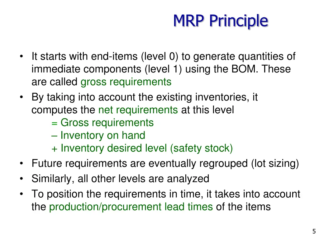 mrp principle