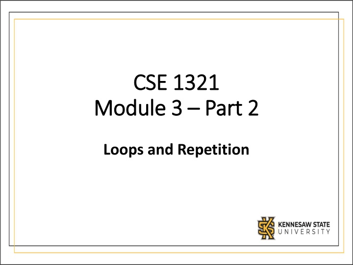 cse 1321 cse 1321 module 3 module 3 part 2