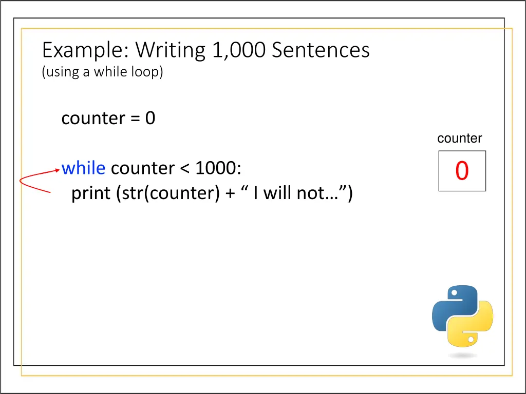 example writing 1 000 sentences using a while loop 3