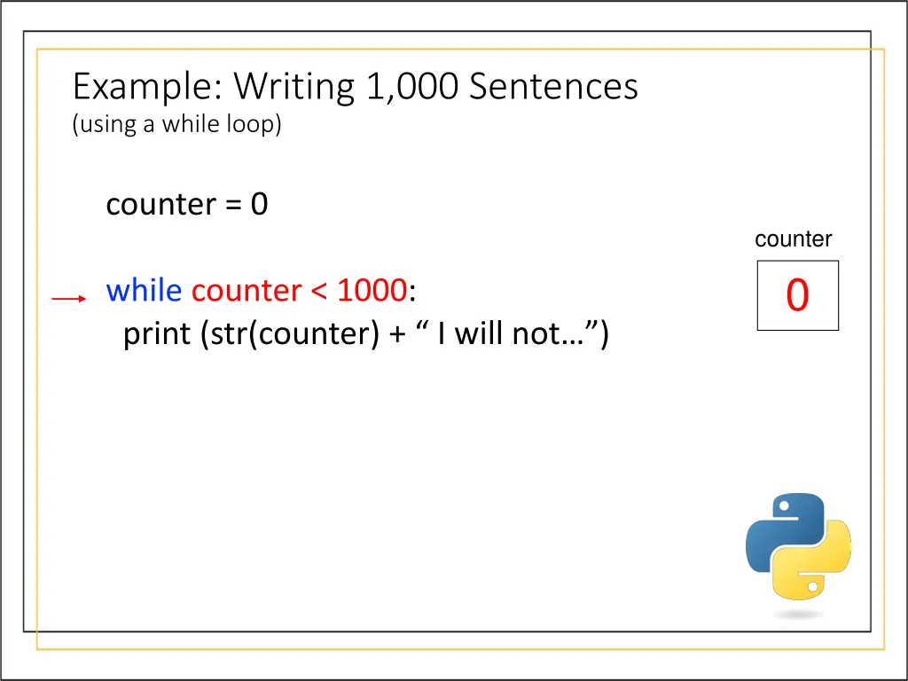 example writing 1 000 sentences using a while loop 4