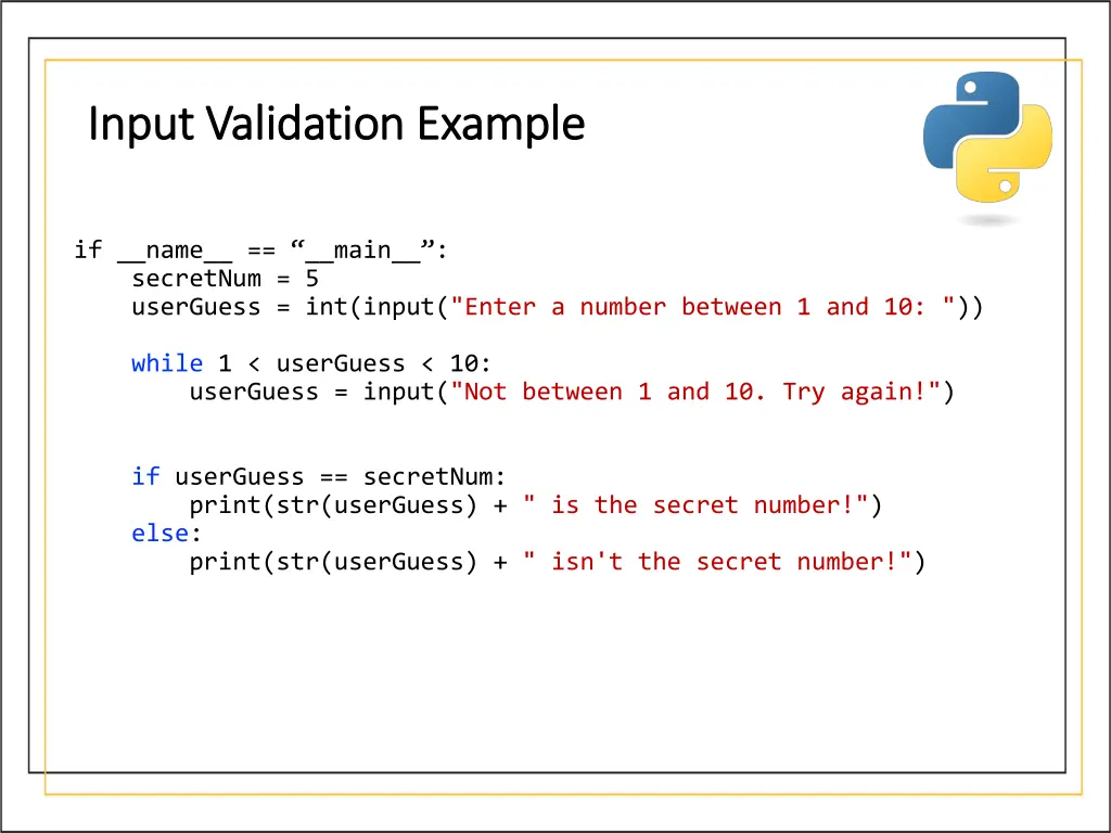 input validation input validation example