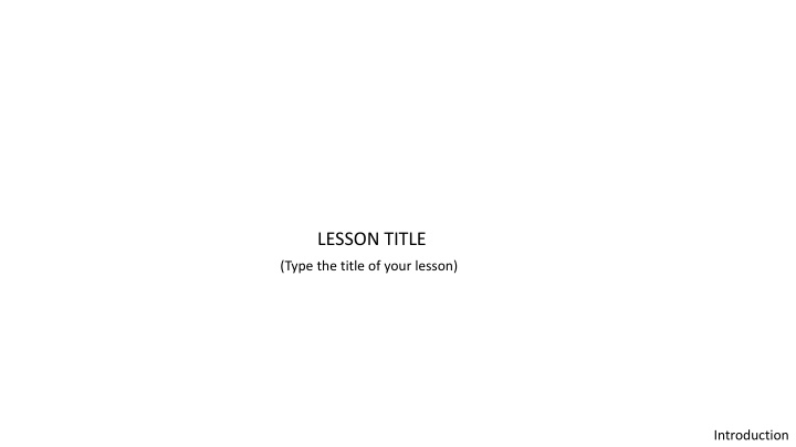 lesson title