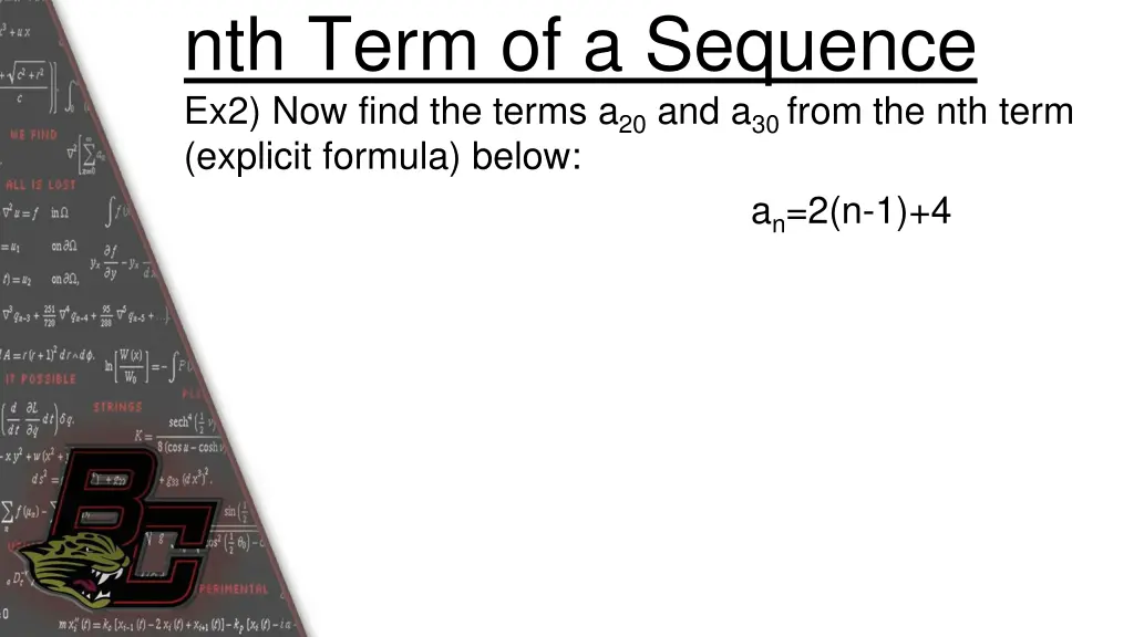 nth term of a sequence ex2 now find the terms