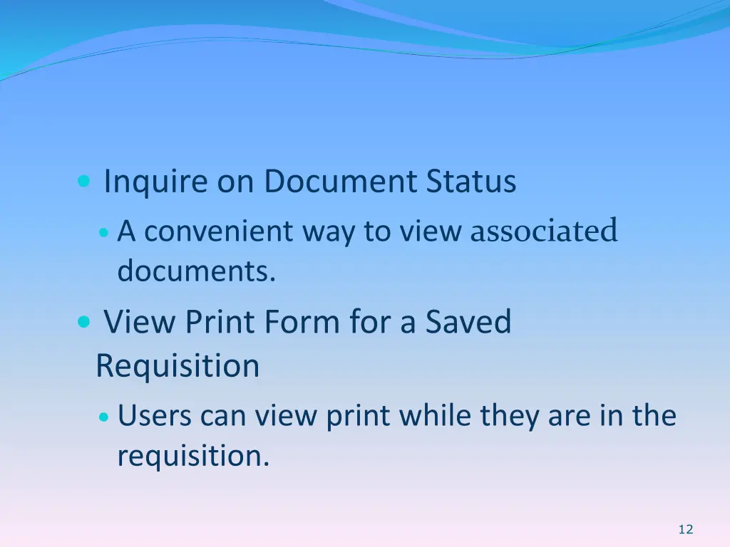 inquire on document status