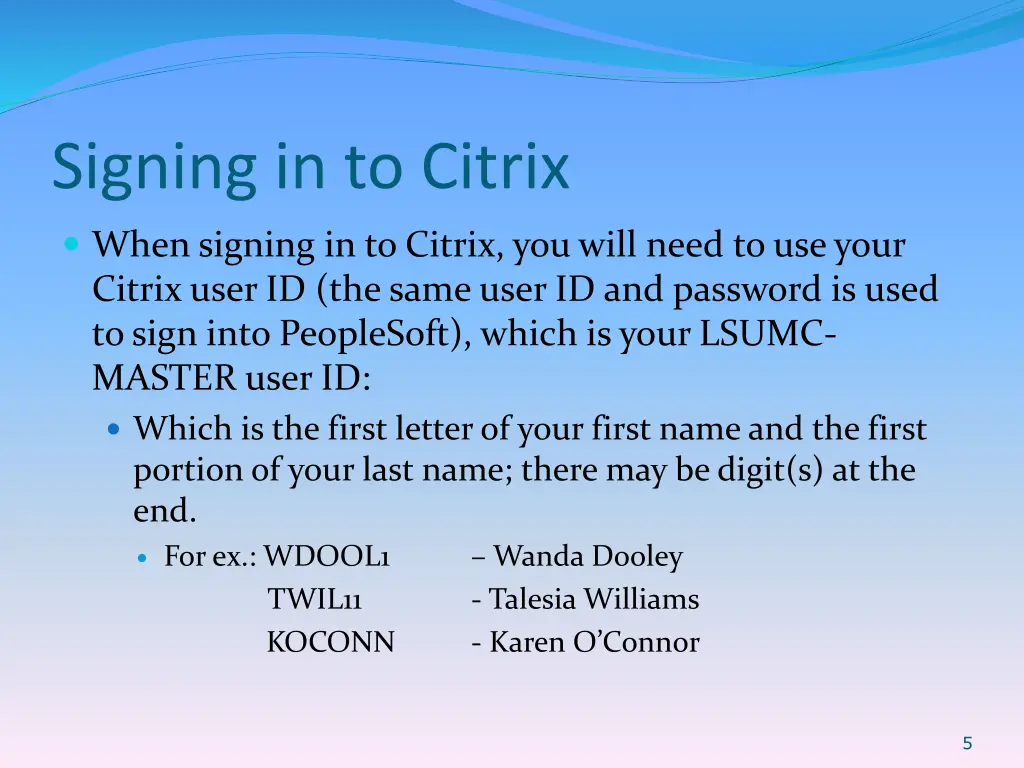 signing in to citrix