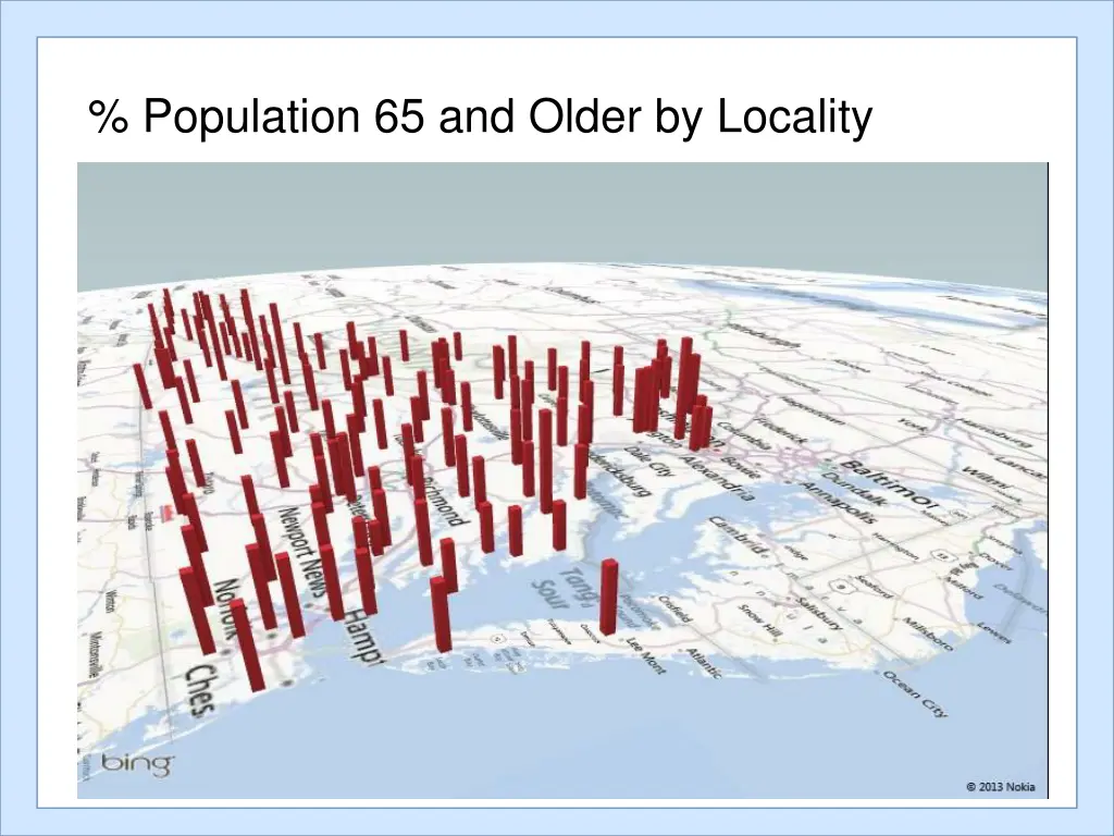 population 65 and older by locality