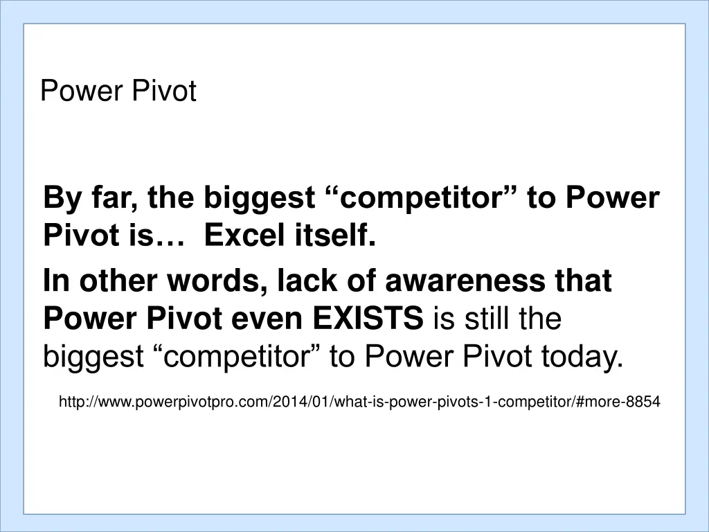 power pivot 1