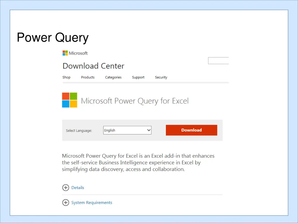 power query 1