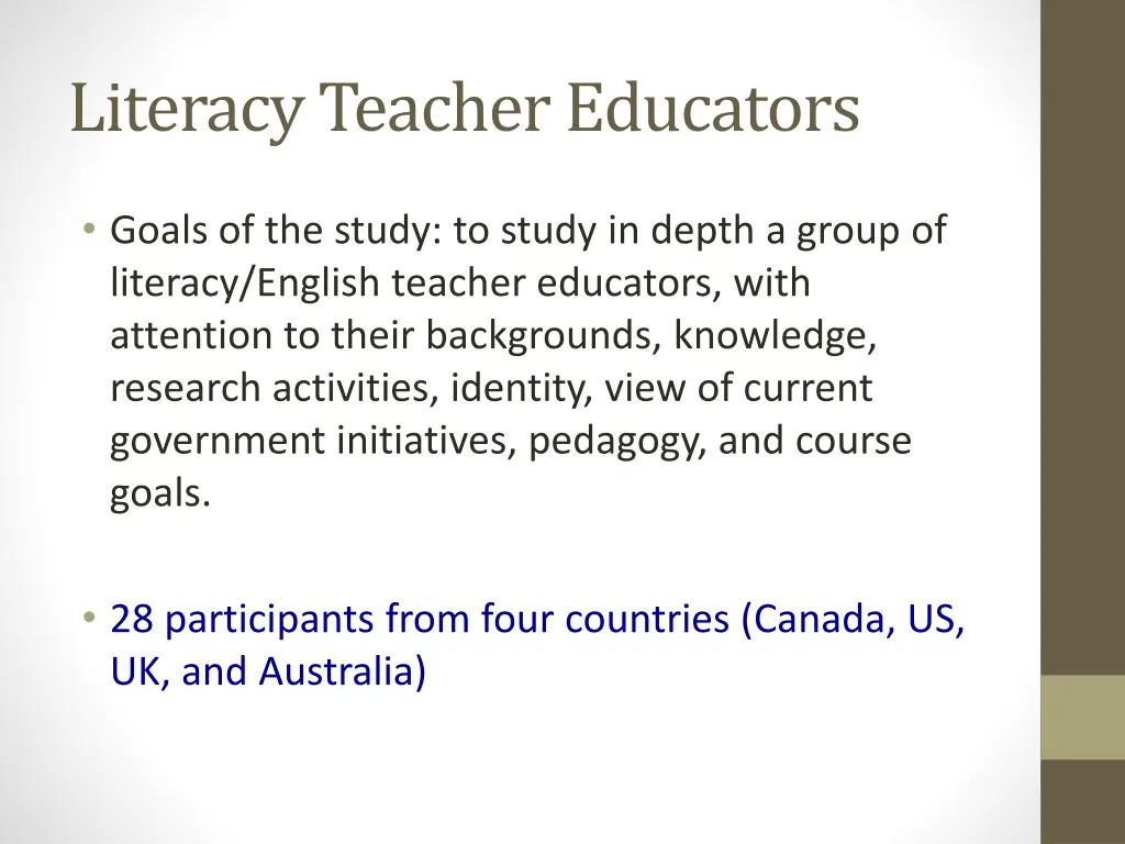 literacy teacher educators