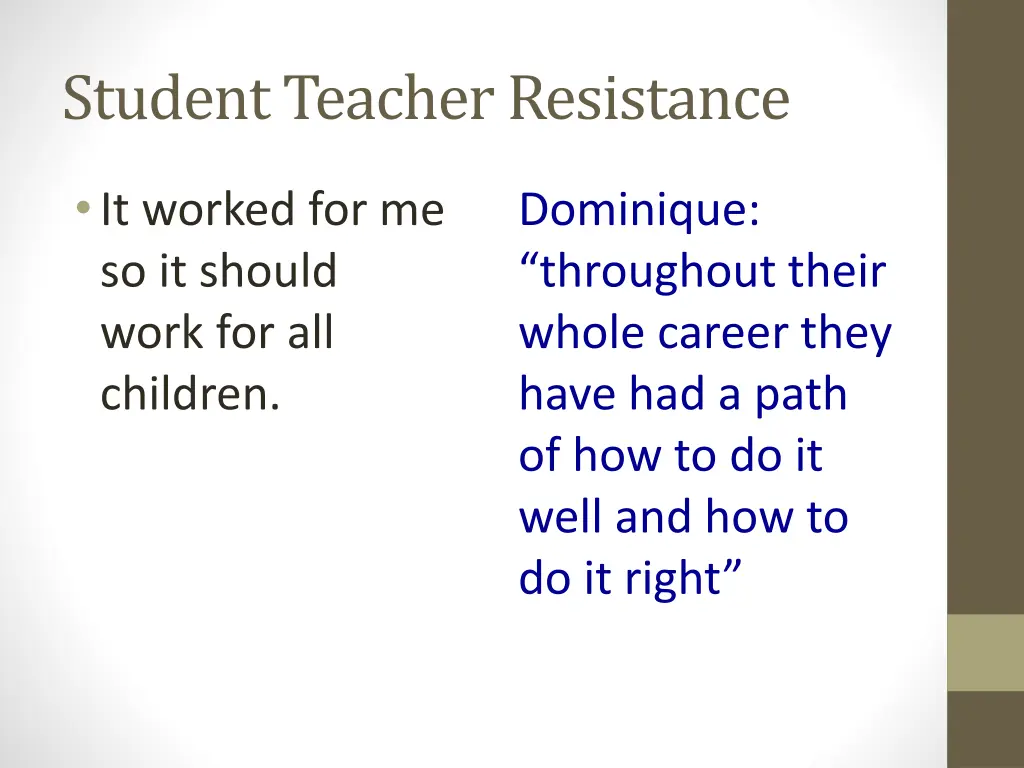 student teacher resistance 1