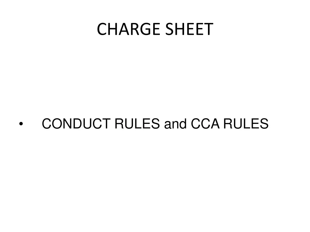 charge sheet