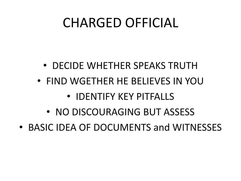 charged official