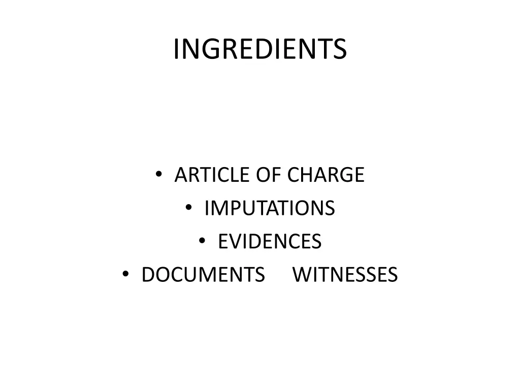 ingredients