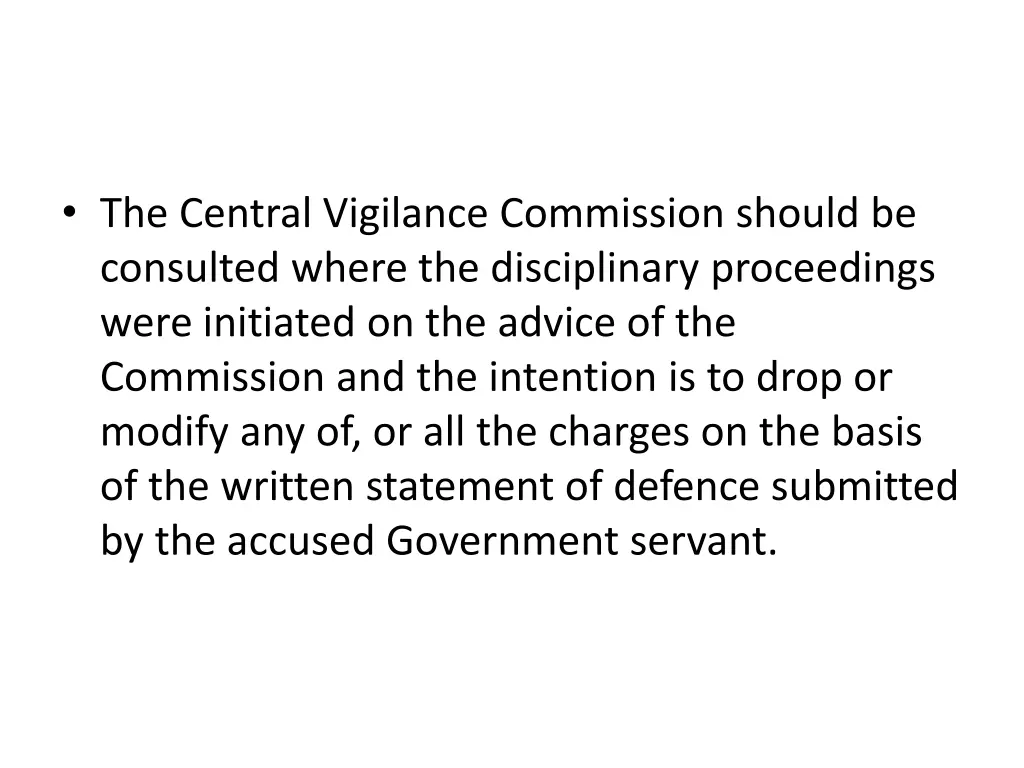 the central vigilance commission should