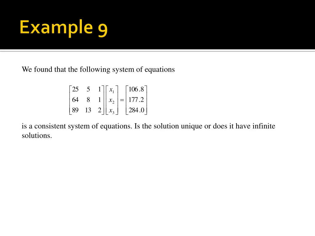 we found that the following system of equations 1