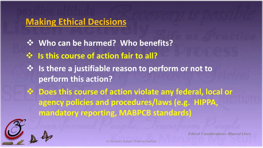 making ethical decisions