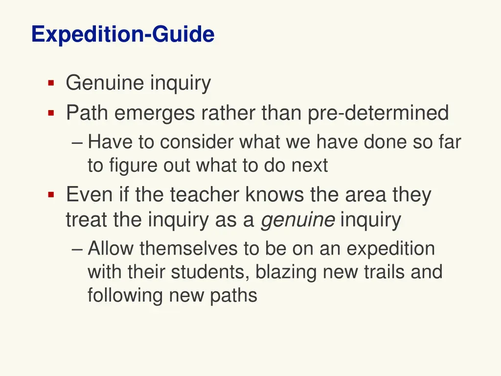 expedition guide