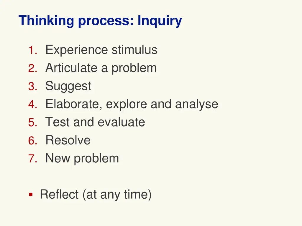 thinking process inquiry 1