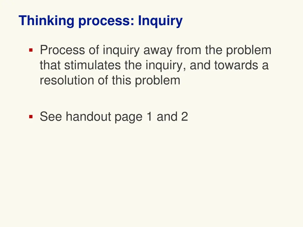 thinking process inquiry