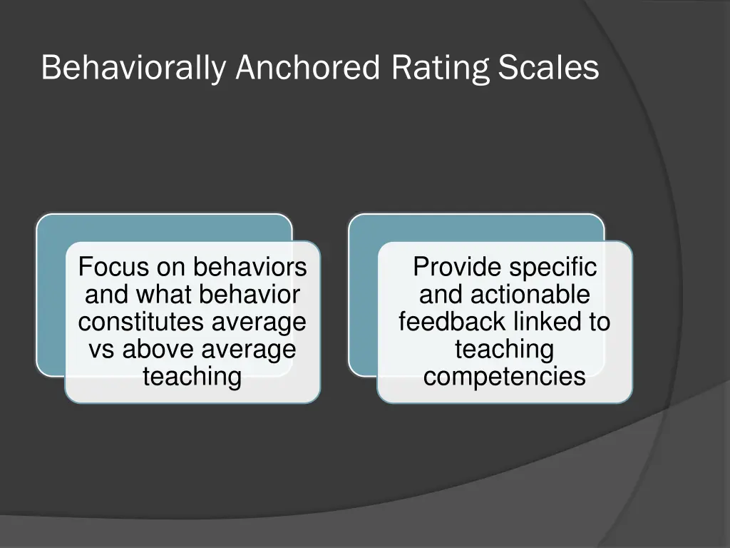 behaviorally anchored rating scales