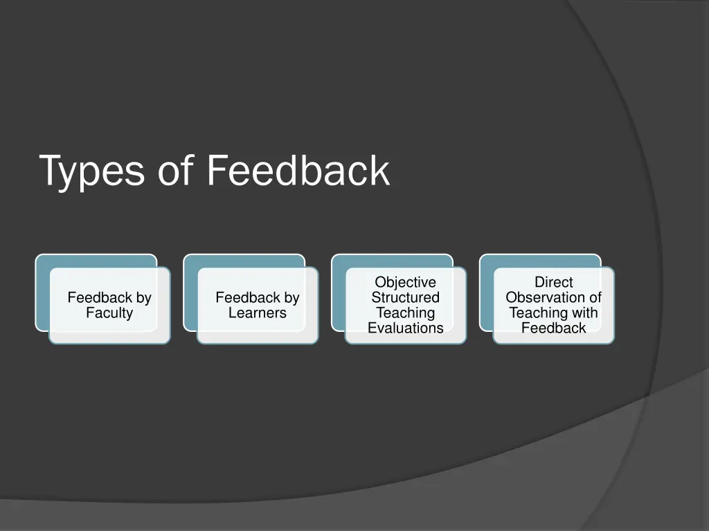 types of feedback