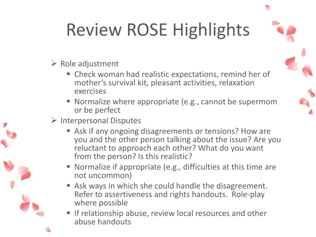 review rose highlights