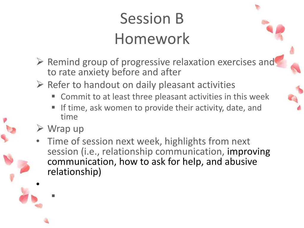 session b homework