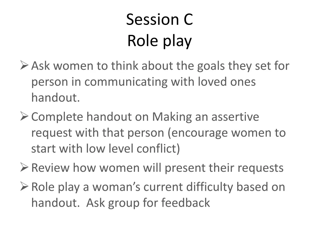 session c role play 1