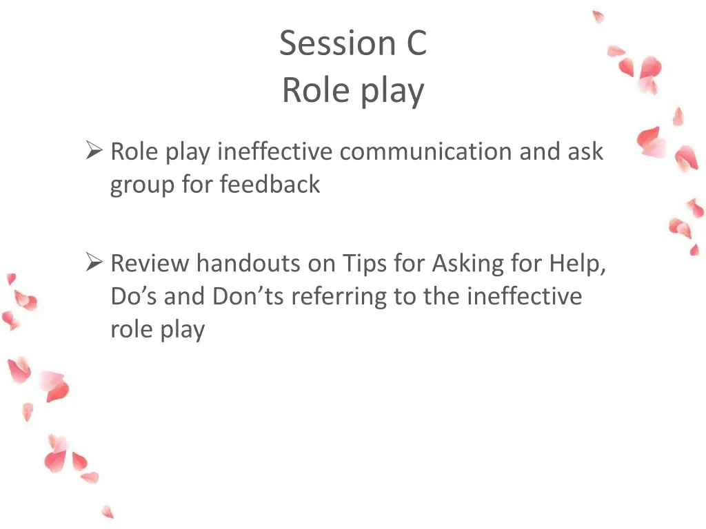 session c role play