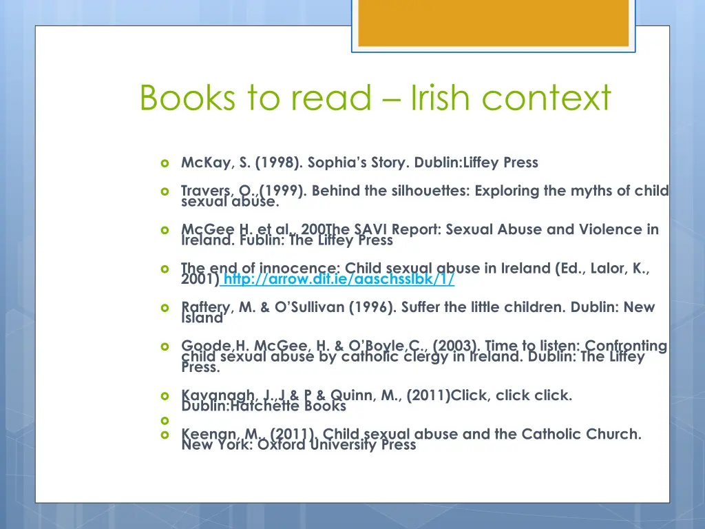 books to read irish context