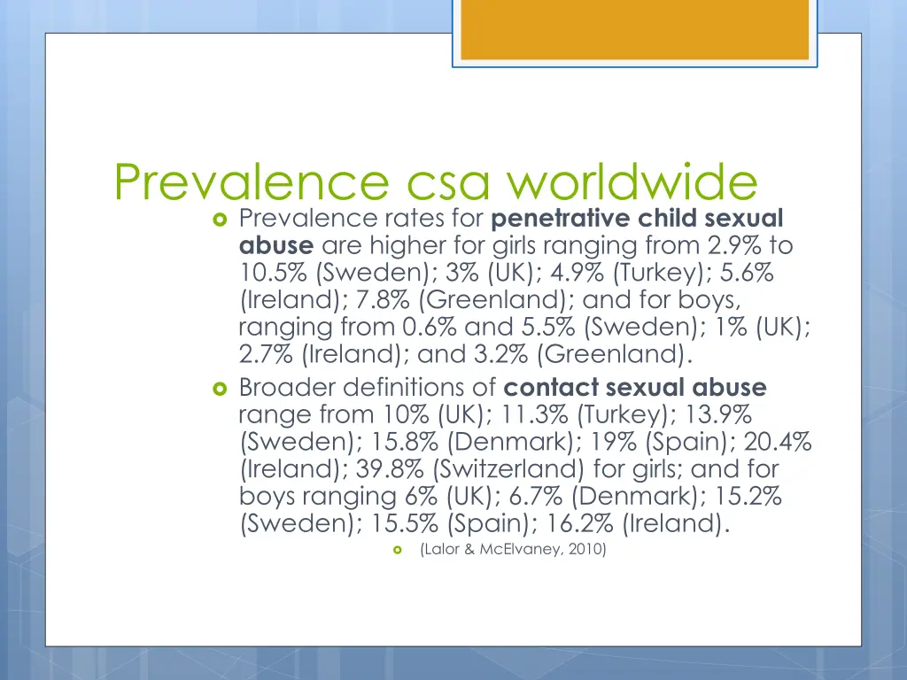 prevalence csa worldwide prevalence rates