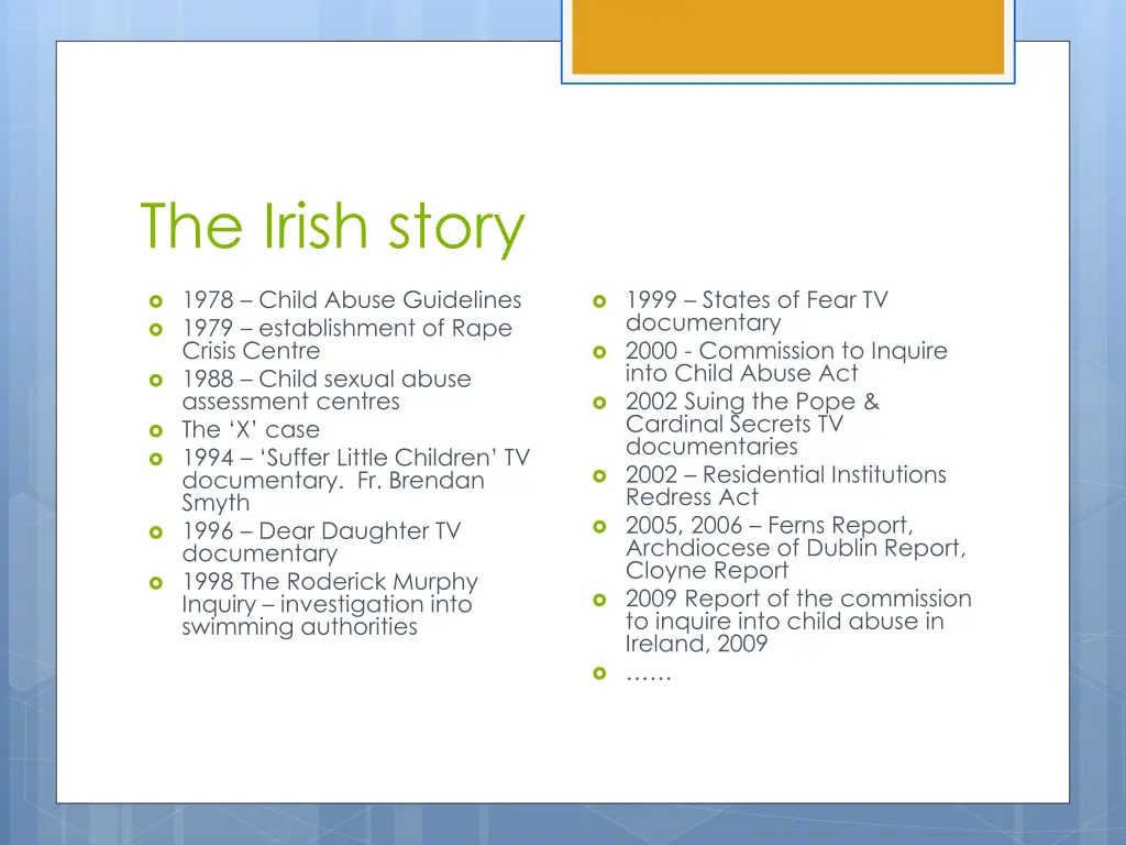 the irish story