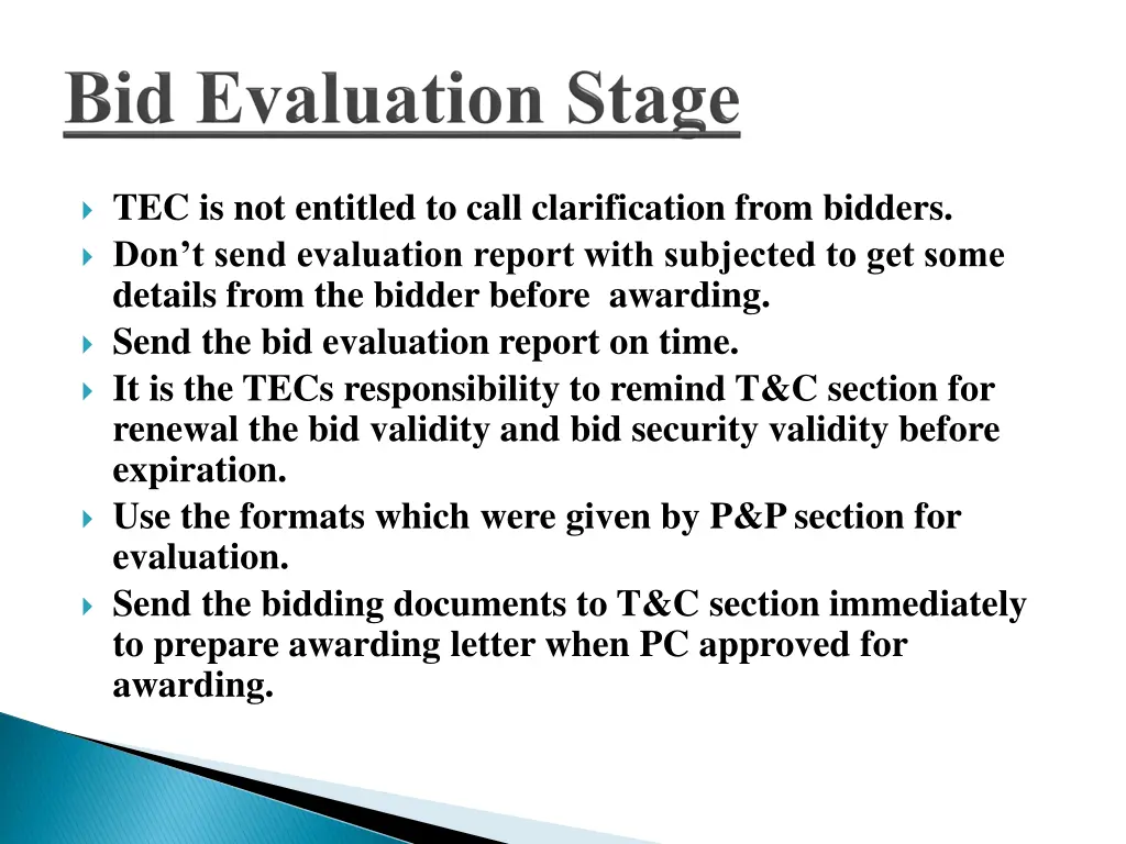 tec is not entitled to call clarification from