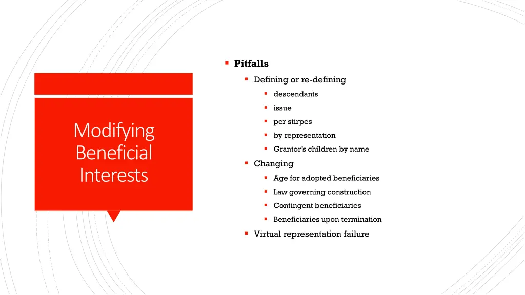 pitfalls defining or re defining